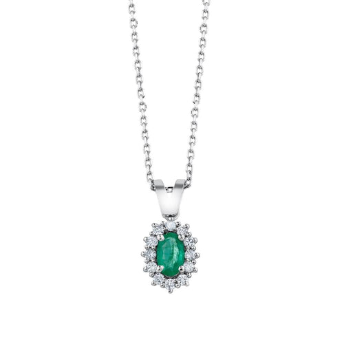 0.24 Karat Anturaj Solo Zümrüt Diamante Collana