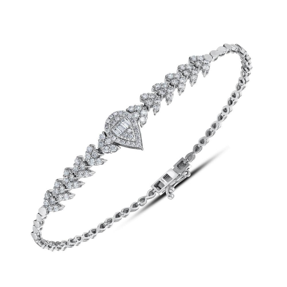 0.94 Karat Baget Pırlantalı Bileklik