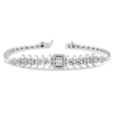 0.99 Karat Baget Pırlantalı Bileklik
