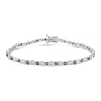 2.15 Karat Deep Blue Baget Pırlanta Bileklik