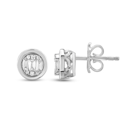 0.19 Karat Melanie Baguette Diamant Ohrringe