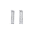 0.75 Karat Recta Baget Diamante Orecchini