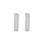 0.75 Karat Recta Baget Diamante Orecchini
