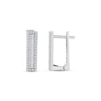 0.75 Karat Recta Baget Diamante Orecchini