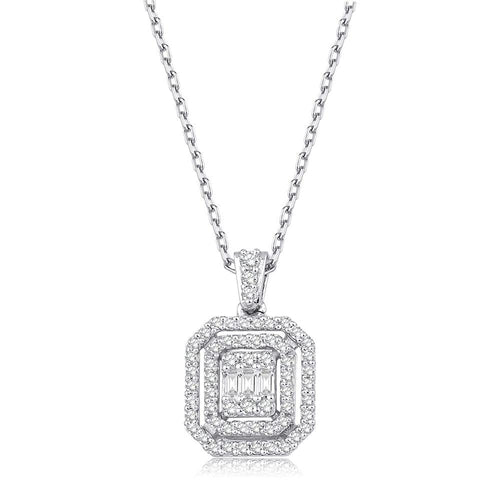 0.24 Karat Laranj Baget Diamante Collana