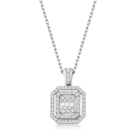 0.24 Karat Athena Baguette Diamant Kette