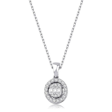 0.13 Karat Ruth Baguette Diamant Kette