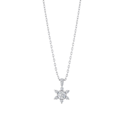 Collana Flora diamante da 0,21 carati