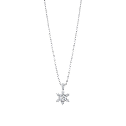 Collana Flora diamante da 0,21 carati