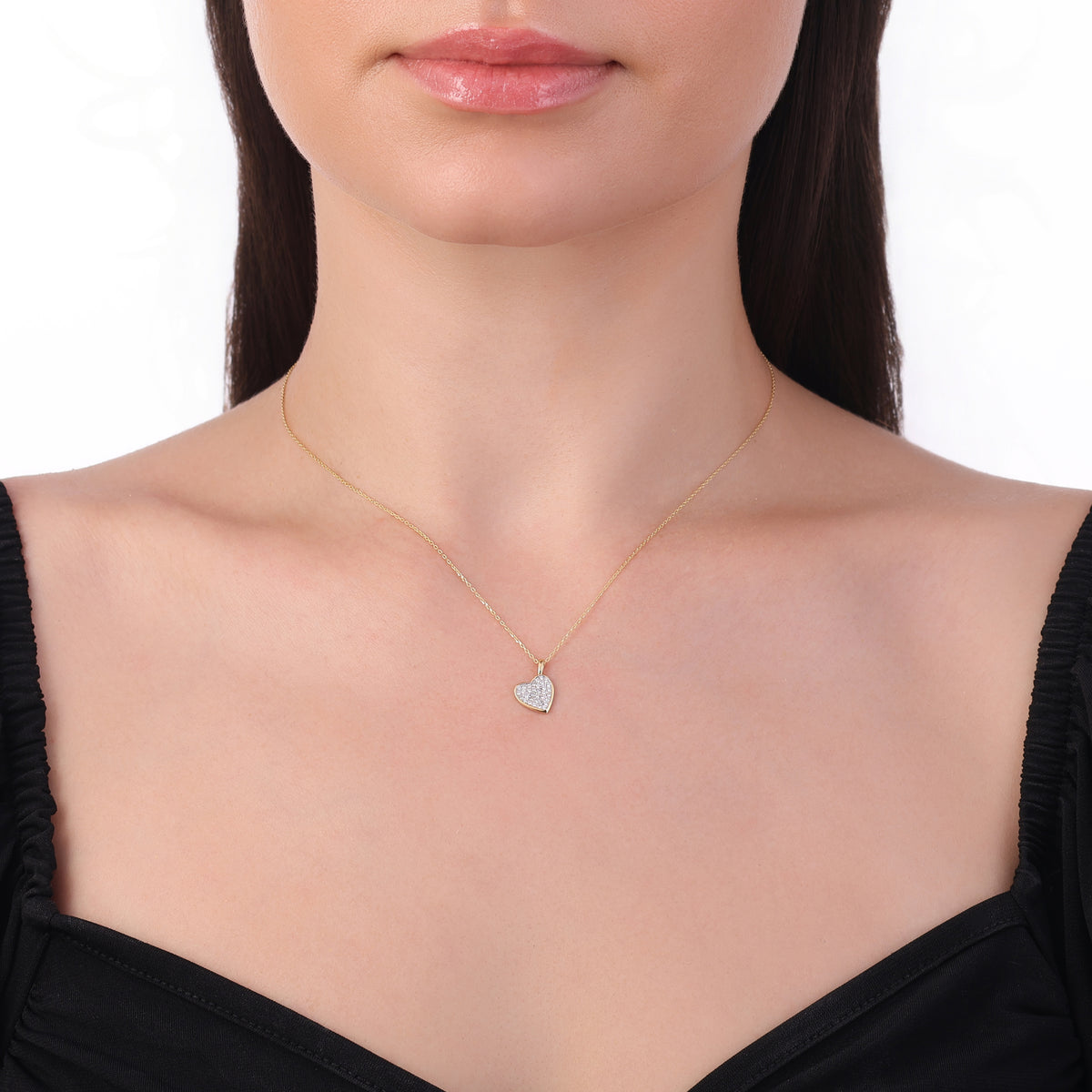 0.19 Karat Kalp Pırlanta Kolye