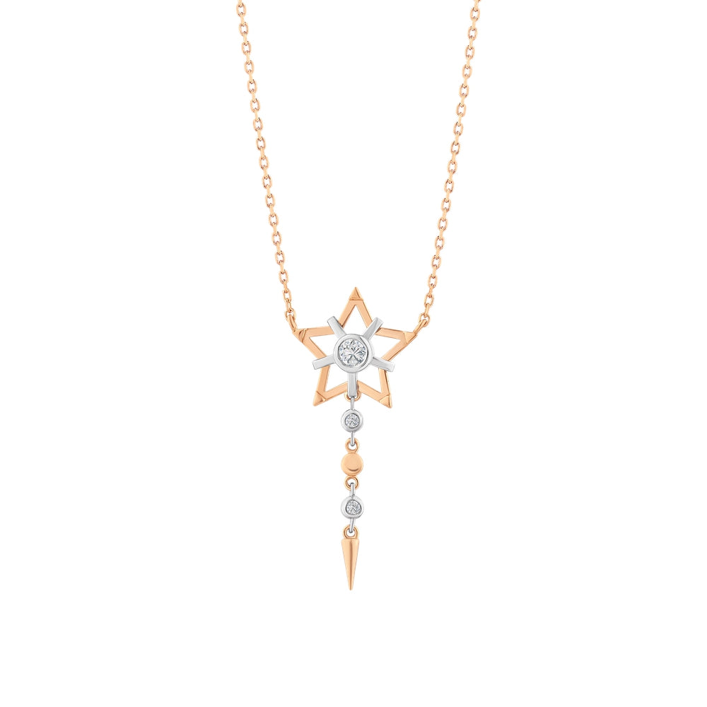 0.10 Karat Pırlanta Yıldız Kolye