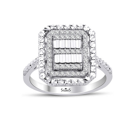 0.20 Karat Laranj Baguette Diamant Ring