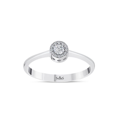 0.13 Karat Diamante Anello