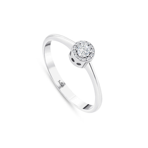 0.13 Karat Diamante Anello