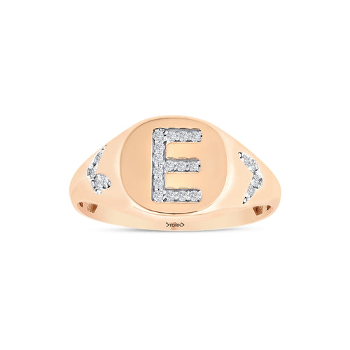0.12 Karat E Buchstaben Diamant Ring