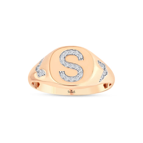 0.12 Karat S Buchstaben Diamant Ring