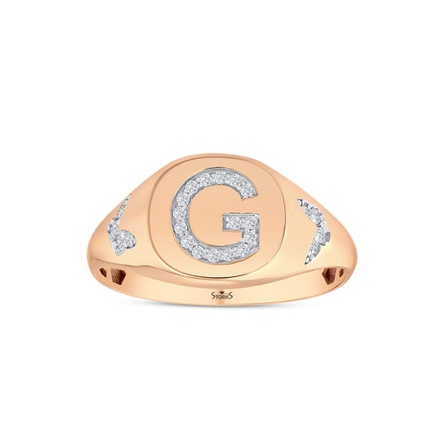 0.12 Karat G Buchstaben Diamant Ring