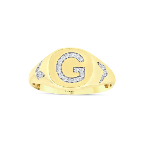 0.12 Karat G Buchstaben Diamant Ring