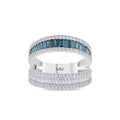 1.92 Karat Deep Blue Baget Pırlanta Yüzük