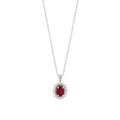 0.68 Karat Laranj Yakut Diamante Collana