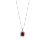 0.68 Karat Laranj Yakut Diamante Collana