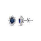 1.42 Karat Laranj Safir Pırlanta Küpe