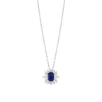 0.90 Karat Flora Safir Markiz Pırlanta Kolye