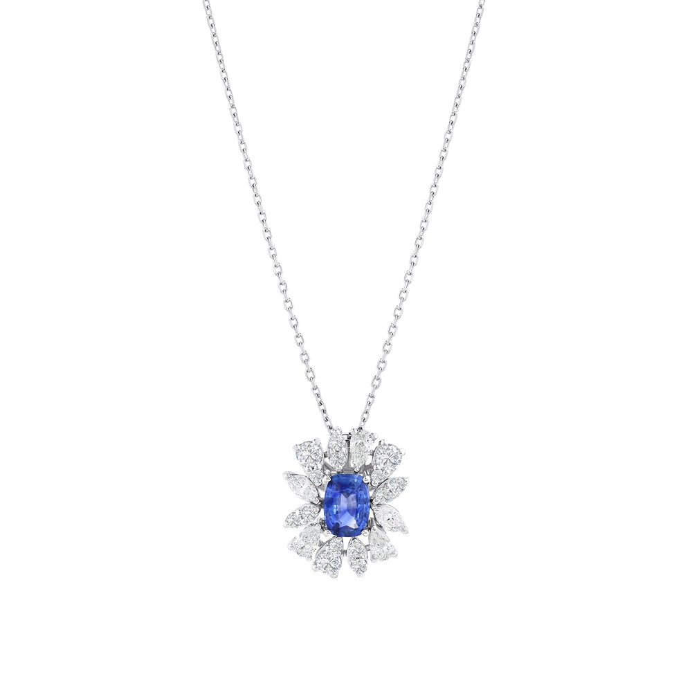 1.91 Karat Safir Pırlanta Kolye