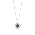 0.99 Karat Molino Safir Baget Markiz Pırlanta Kolye