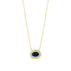 0.65 Karat Oval Safir Pırlanta Kolye
