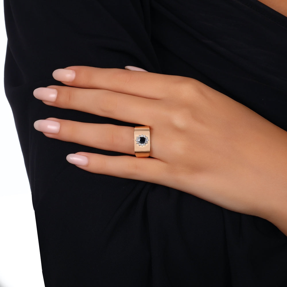 0.54 Karat Safir Pırlanta Yüzük