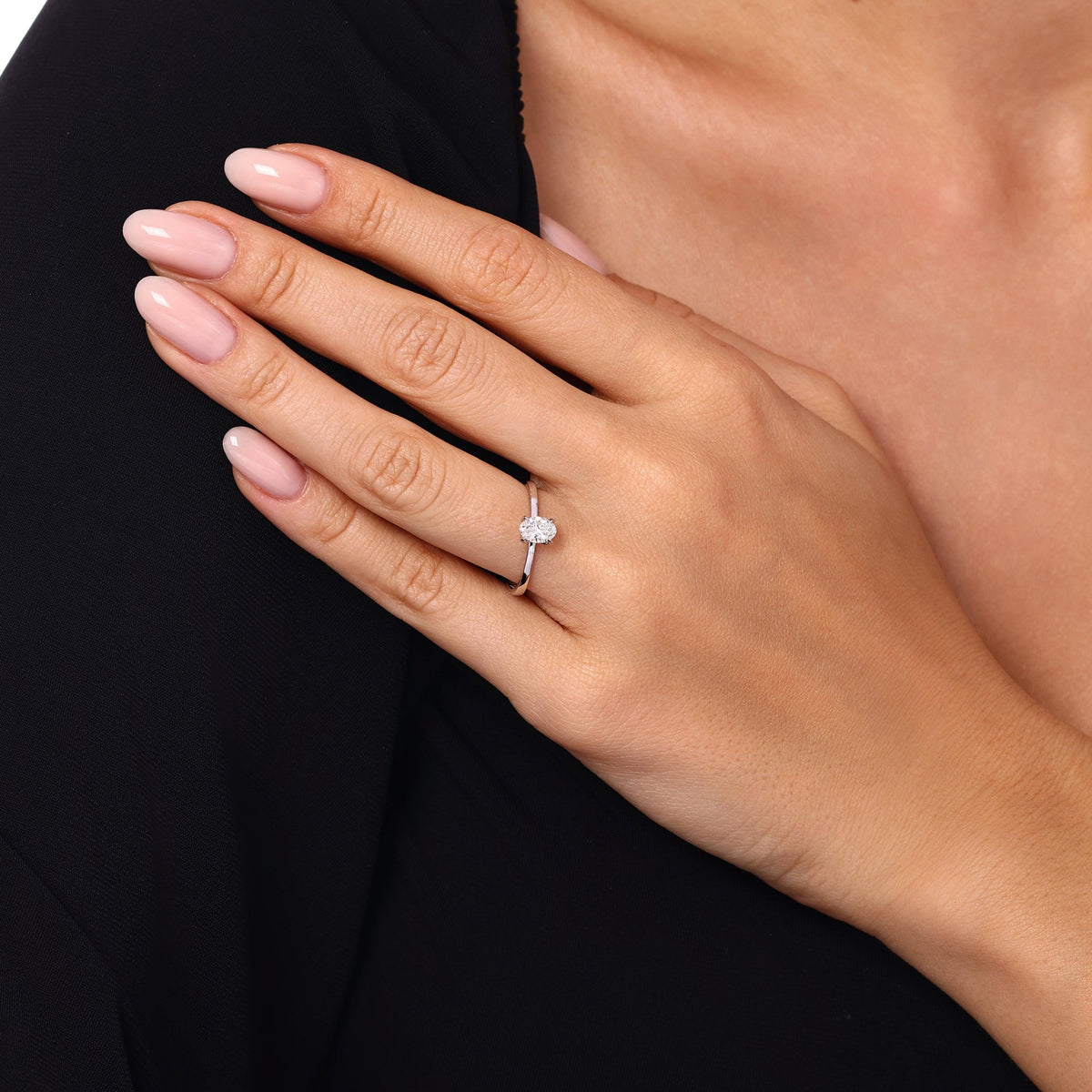 0.50 Karat Oval Pırlanta Tektaş Yüzük