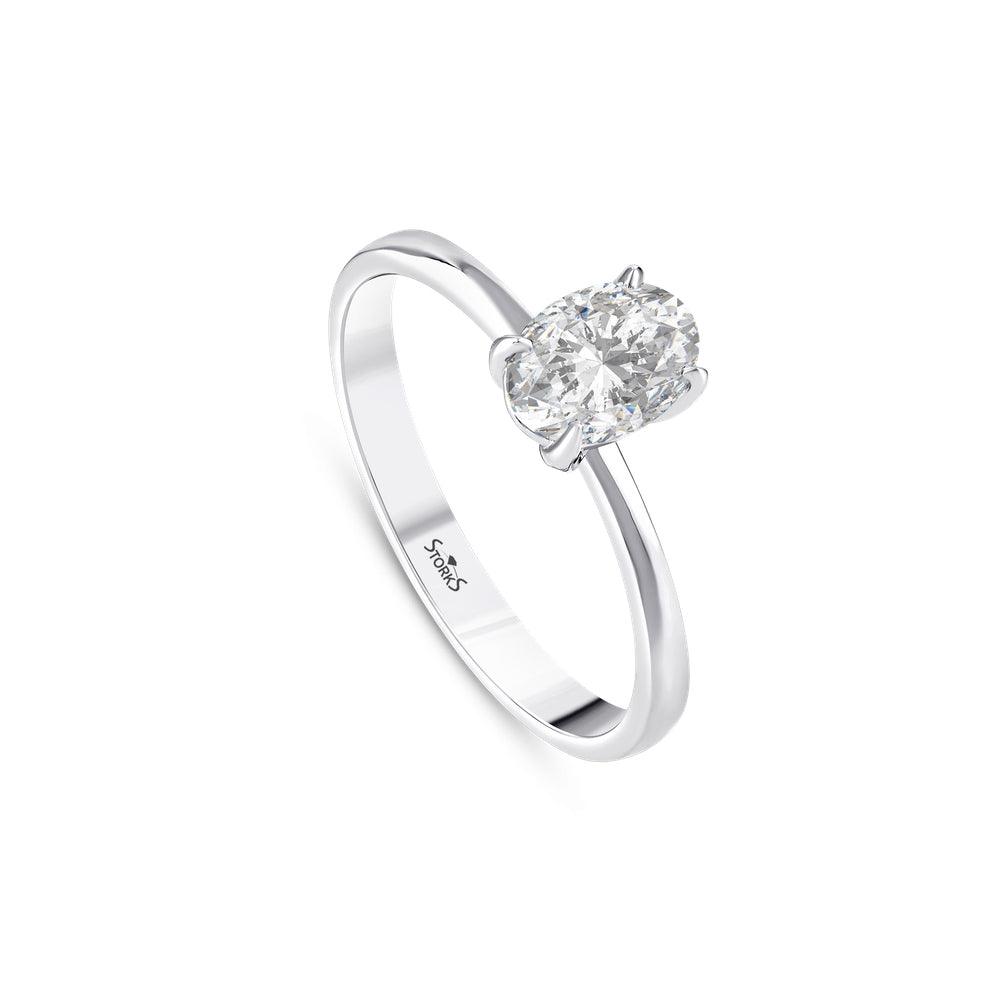 0.70 Karat Oval Pırlanta Tektaş Yüzük