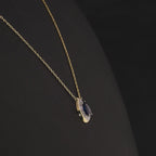 0.58 Karat Damla Safir Pırlanta Kolye
