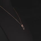 0.03 Carat Diamond O Letter Necklace