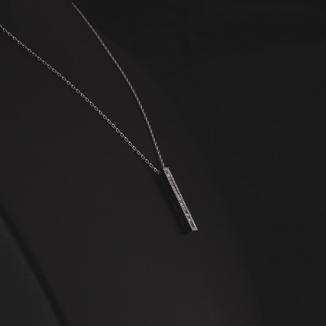 Collana baguette diamante da 0,69 carati