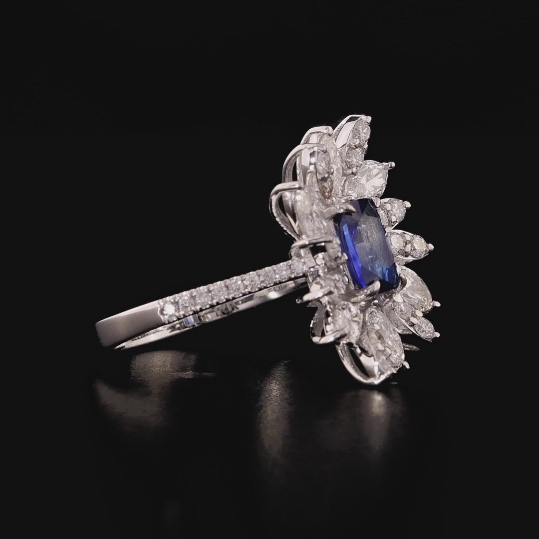 2.48 Karat Safir Pırlanta Yüzük