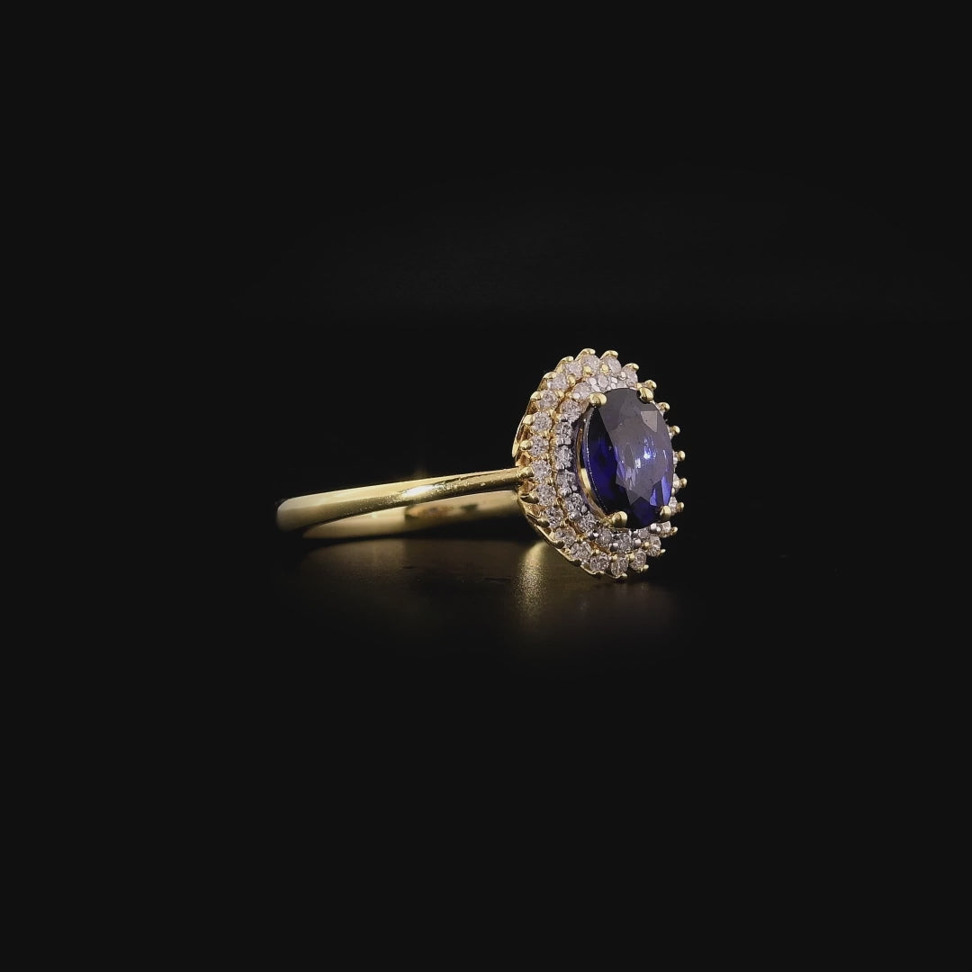 1.01 Karat Safir Pırlanta Yüzük