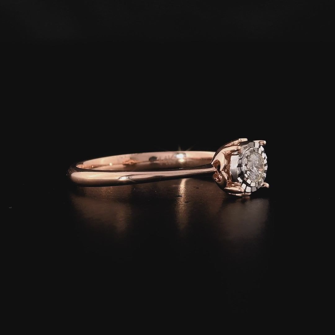 0.14 Karat Tektaş Pırlanta Yüzük