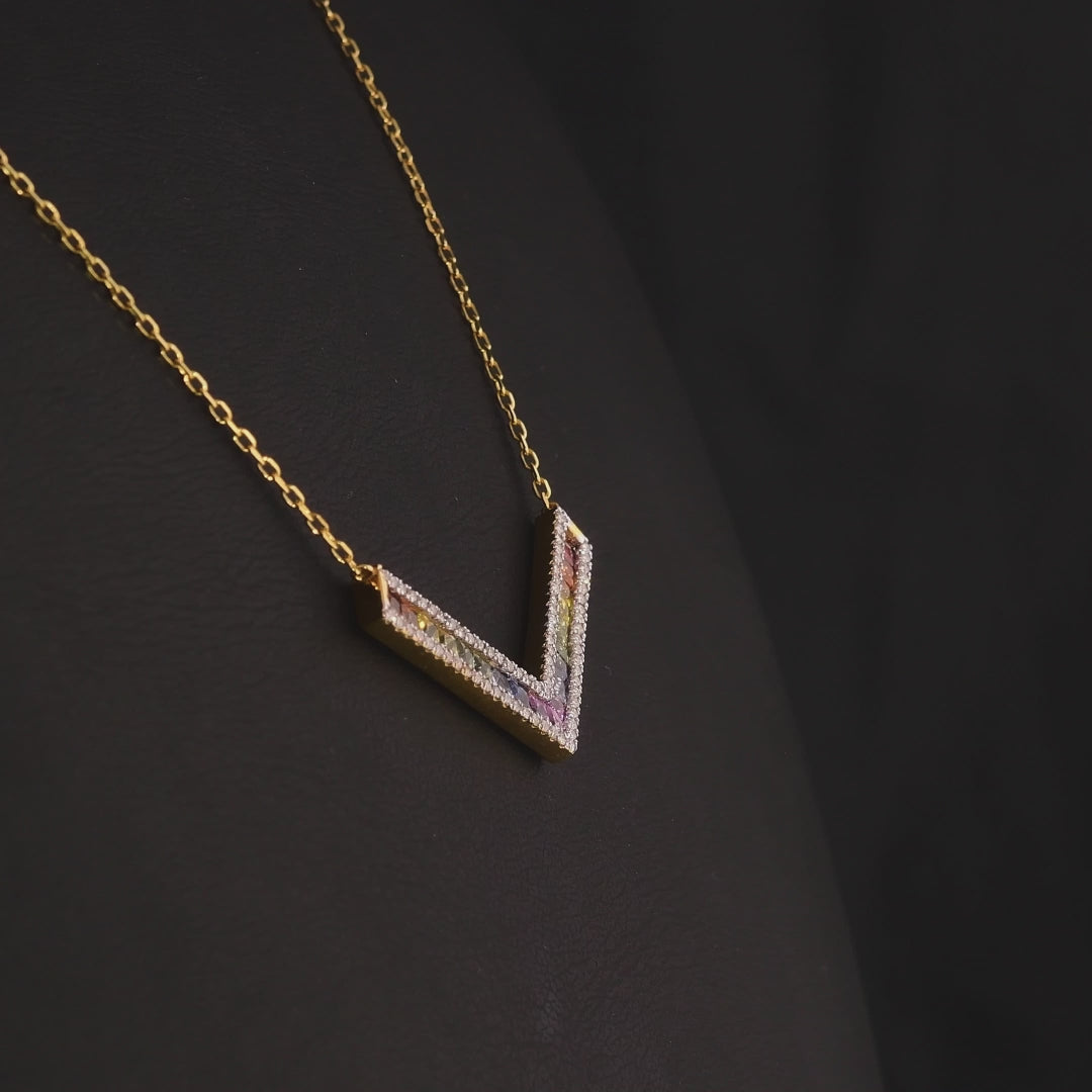 1.52 Karat Rainbow Pırlanta Kolye