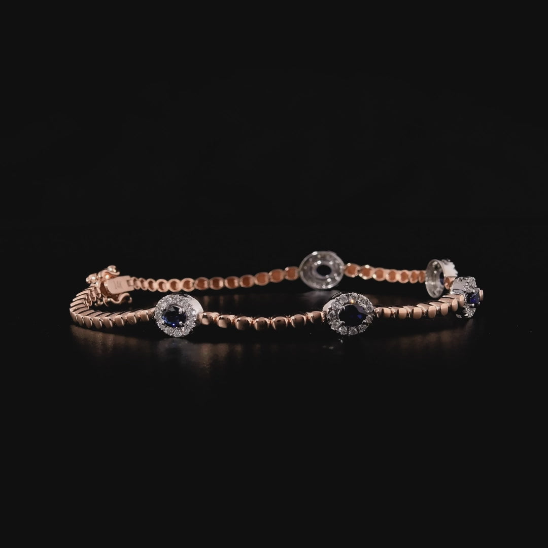 1.35 Karat Safir Pırlanta Bileklik