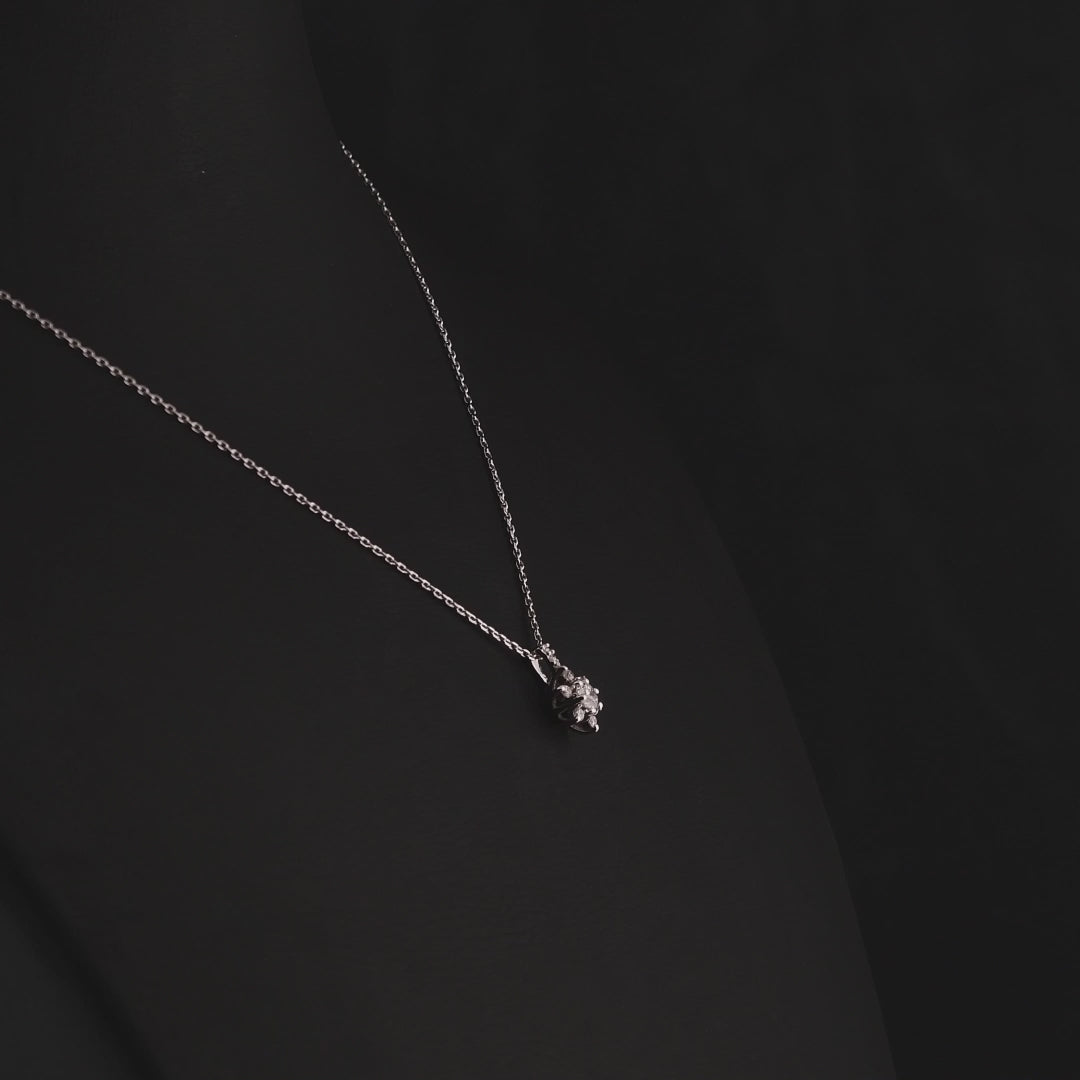 Collana Flora diamante da 0,21 carati
