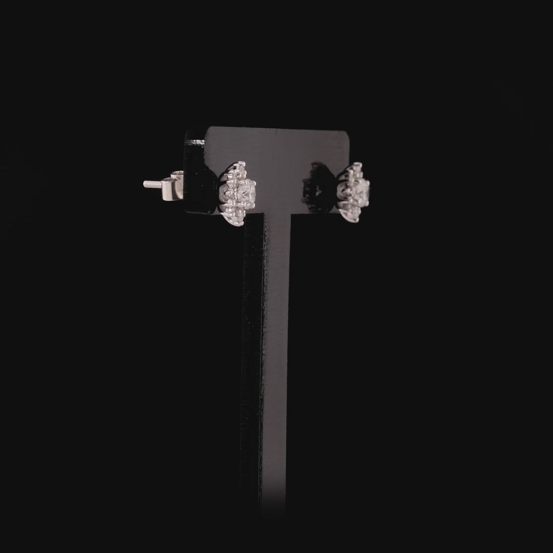 0.76 Karat Flora Pırlanta Küpe