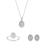 0.63 Karat Ovo Diamante Parure