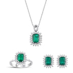 4.18 Karat Anturaj Solo Zümrüt Diamante Parure